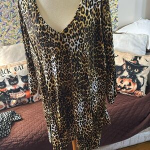 New Notations Animal Print Top 3x